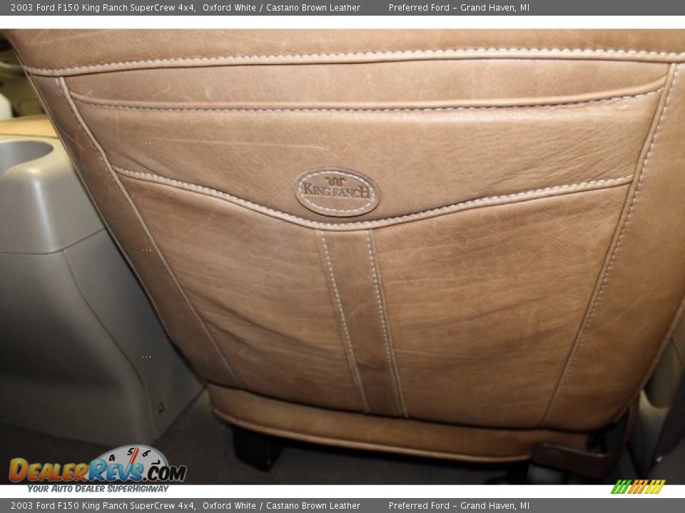 2003 Ford F150 King Ranch SuperCrew 4x4 Oxford White / Castano Brown Leather Photo #25