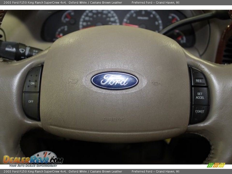2003 Ford F150 King Ranch SuperCrew 4x4 Oxford White / Castano Brown Leather Photo #33
