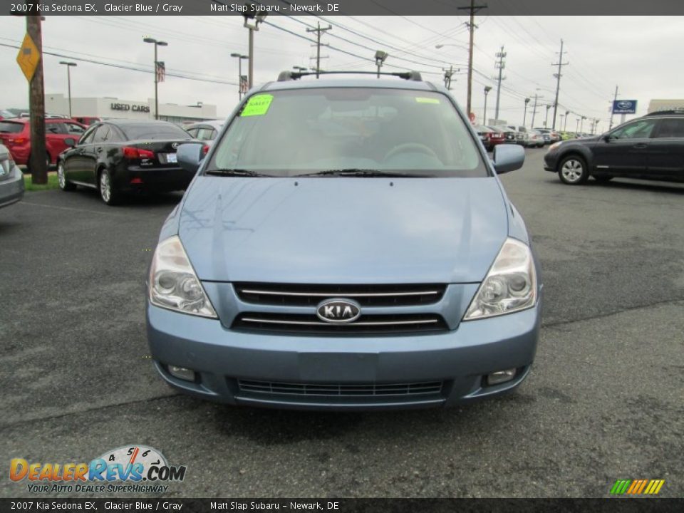 2007 Kia Sedona EX Glacier Blue / Gray Photo #3