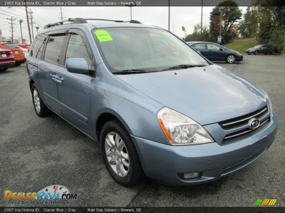 2007 Kia Sedona EX Glacier Blue / Gray Photo #4