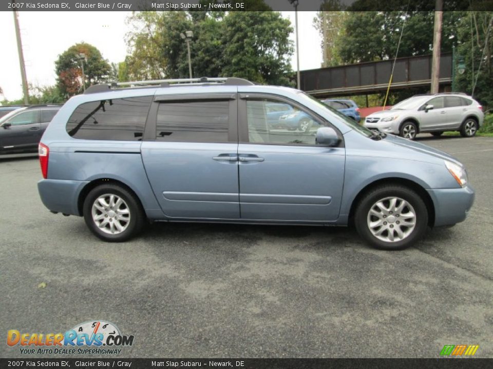 2007 Kia Sedona EX Glacier Blue / Gray Photo #5