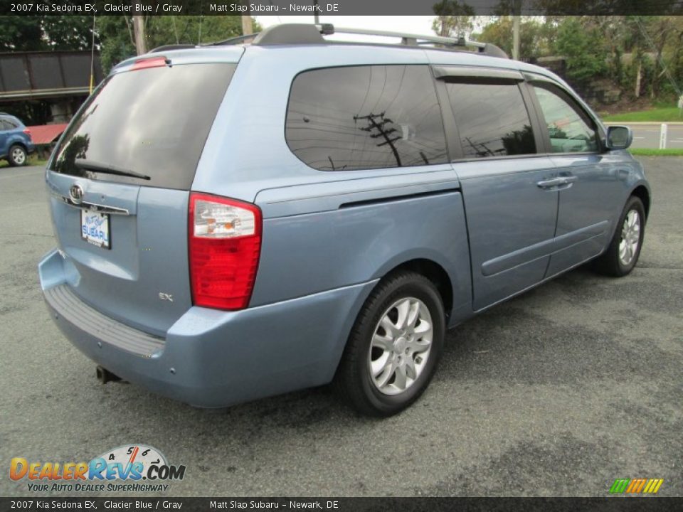2007 Kia Sedona EX Glacier Blue / Gray Photo #6