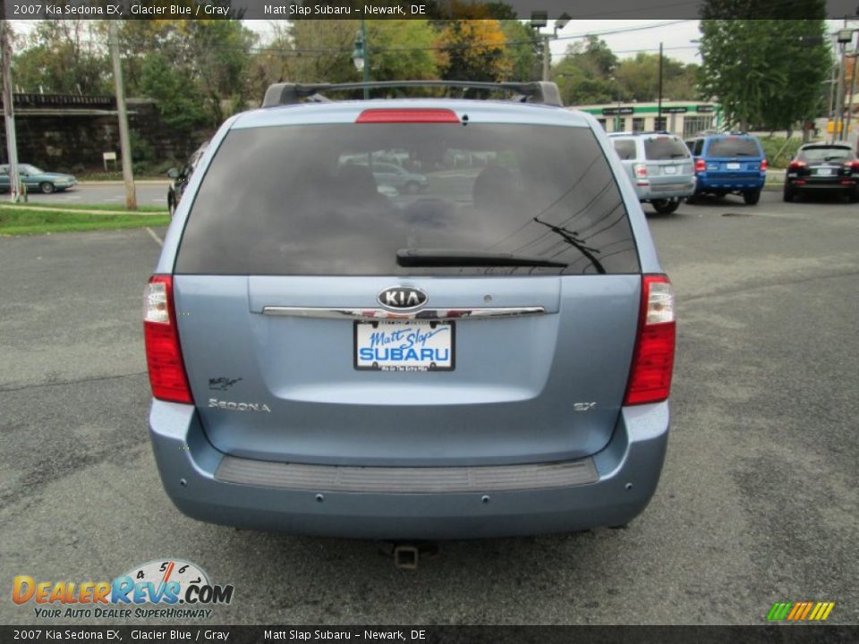 2007 Kia Sedona EX Glacier Blue / Gray Photo #7