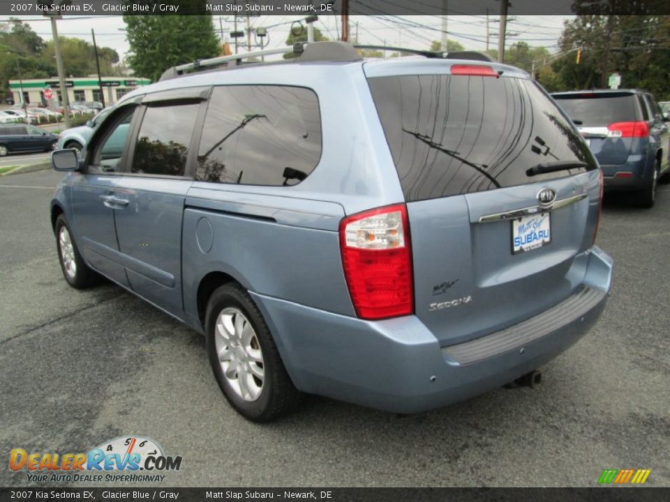 2007 Kia Sedona EX Glacier Blue / Gray Photo #8