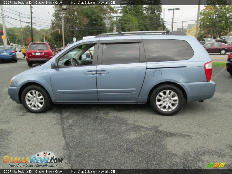 2007 Kia Sedona EX Glacier Blue / Gray Photo #9