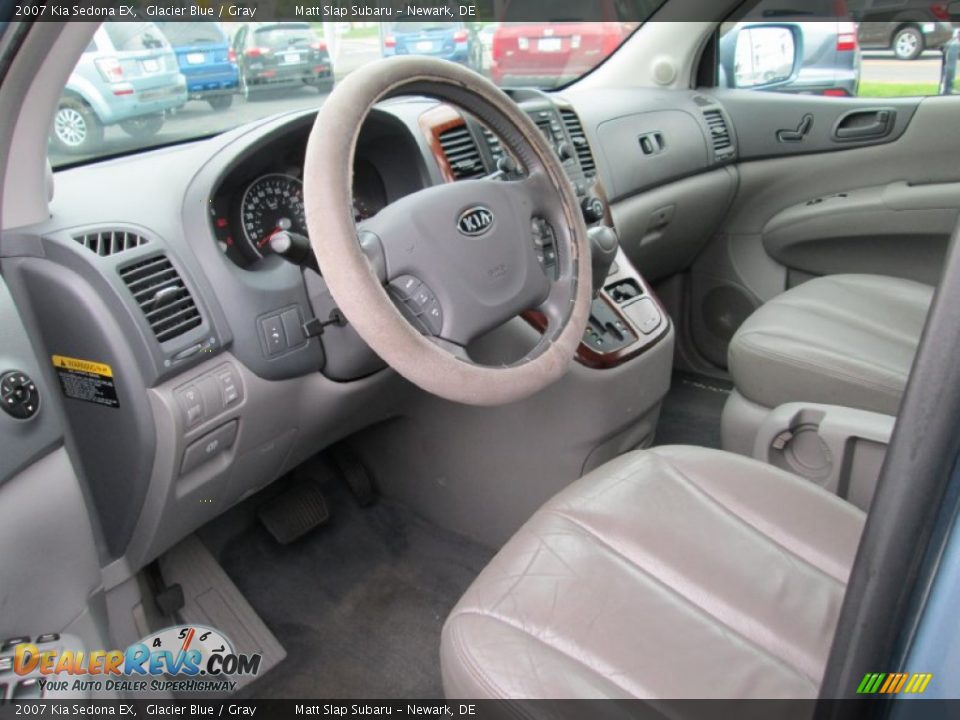 2007 Kia Sedona EX Glacier Blue / Gray Photo #10