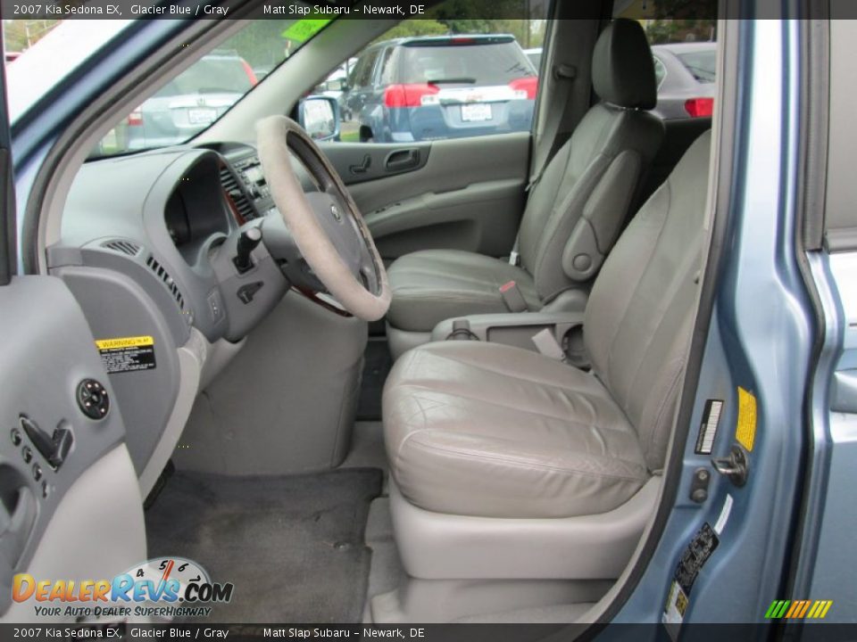2007 Kia Sedona EX Glacier Blue / Gray Photo #11
