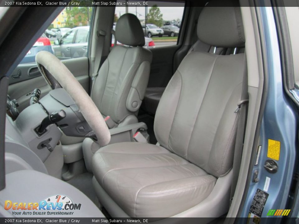 2007 Kia Sedona EX Glacier Blue / Gray Photo #14