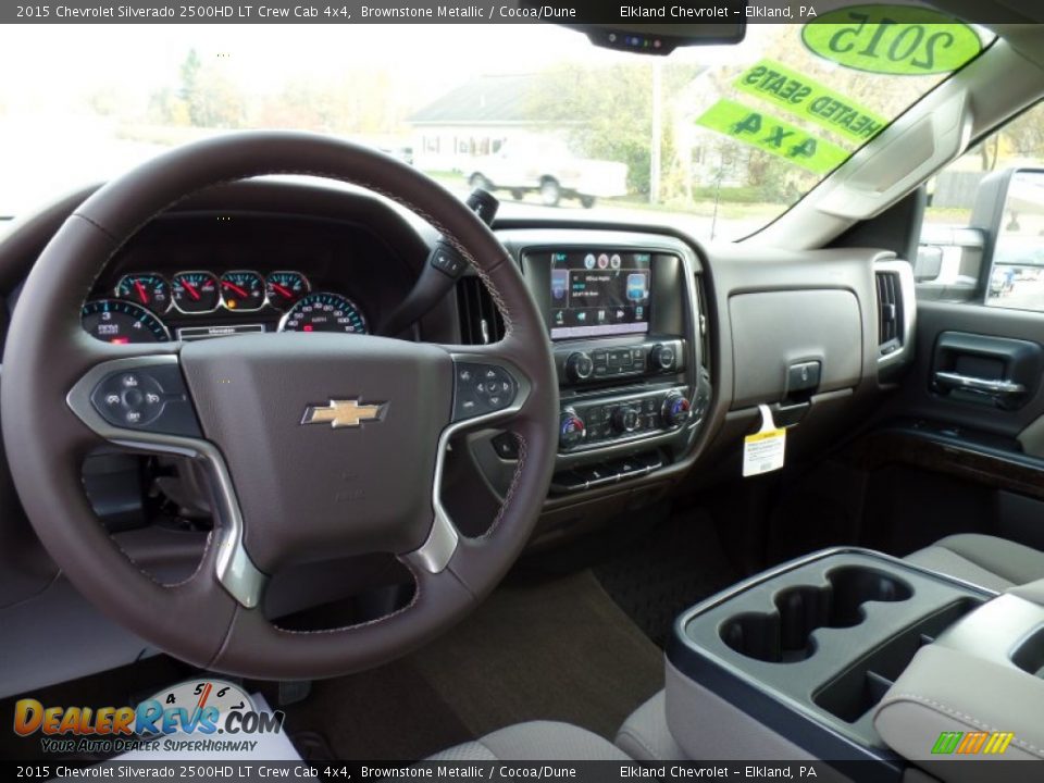 Dashboard of 2015 Chevrolet Silverado 2500HD LT Crew Cab 4x4 Photo #18