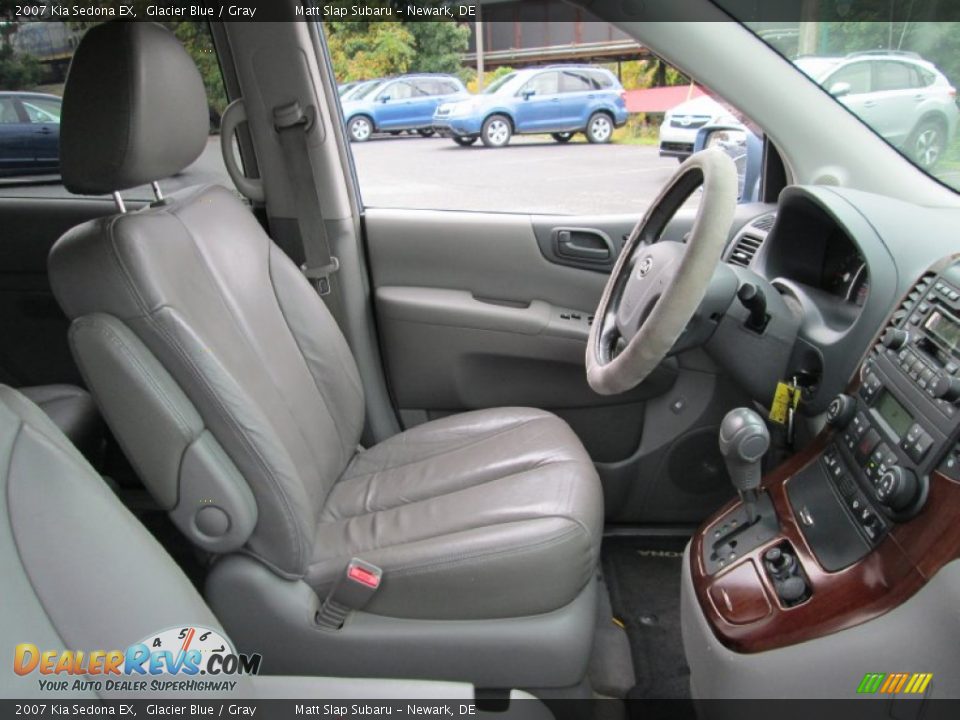 2007 Kia Sedona EX Glacier Blue / Gray Photo #15