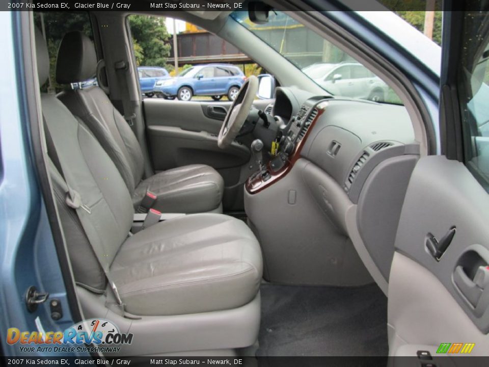 2007 Kia Sedona EX Glacier Blue / Gray Photo #16