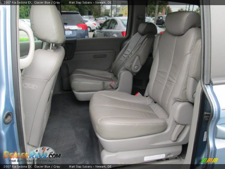 2007 Kia Sedona EX Glacier Blue / Gray Photo #22