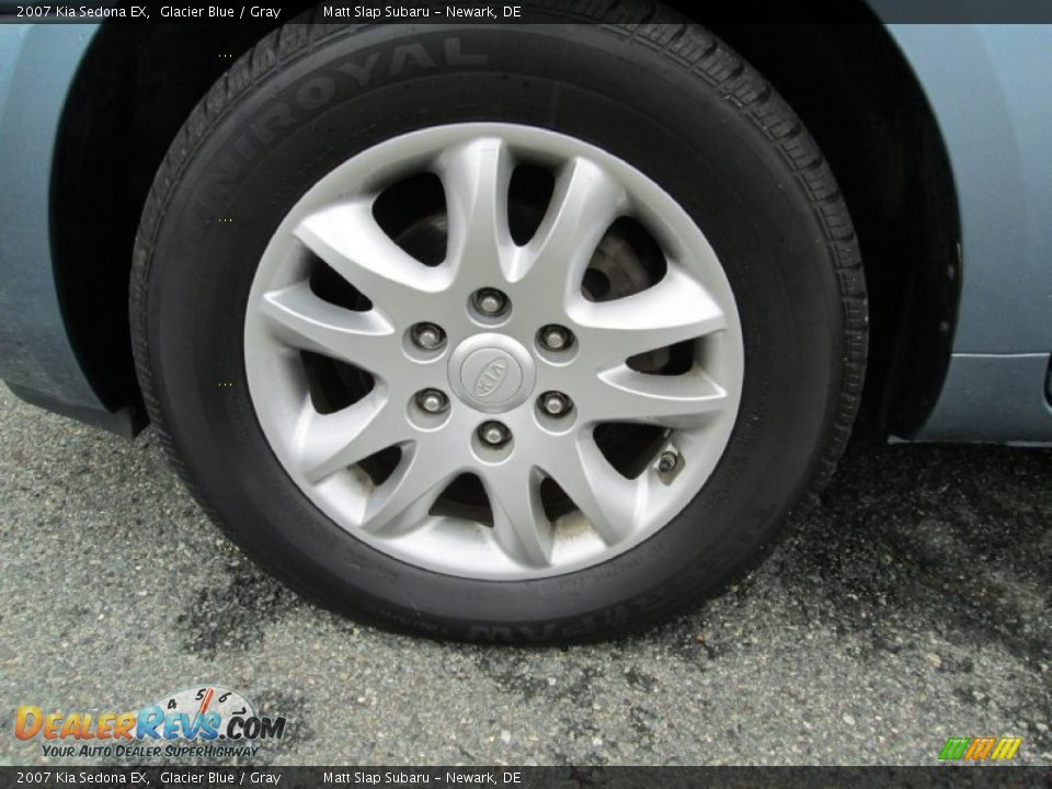 2007 Kia Sedona EX Glacier Blue / Gray Photo #23