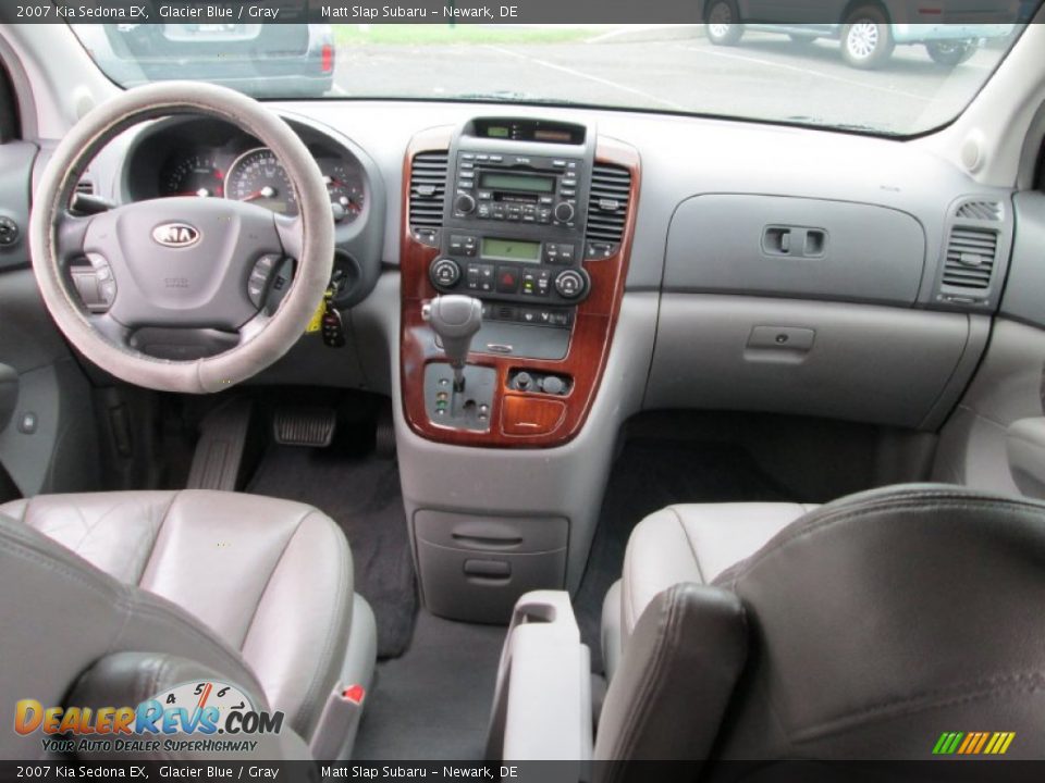 2007 Kia Sedona EX Glacier Blue / Gray Photo #25