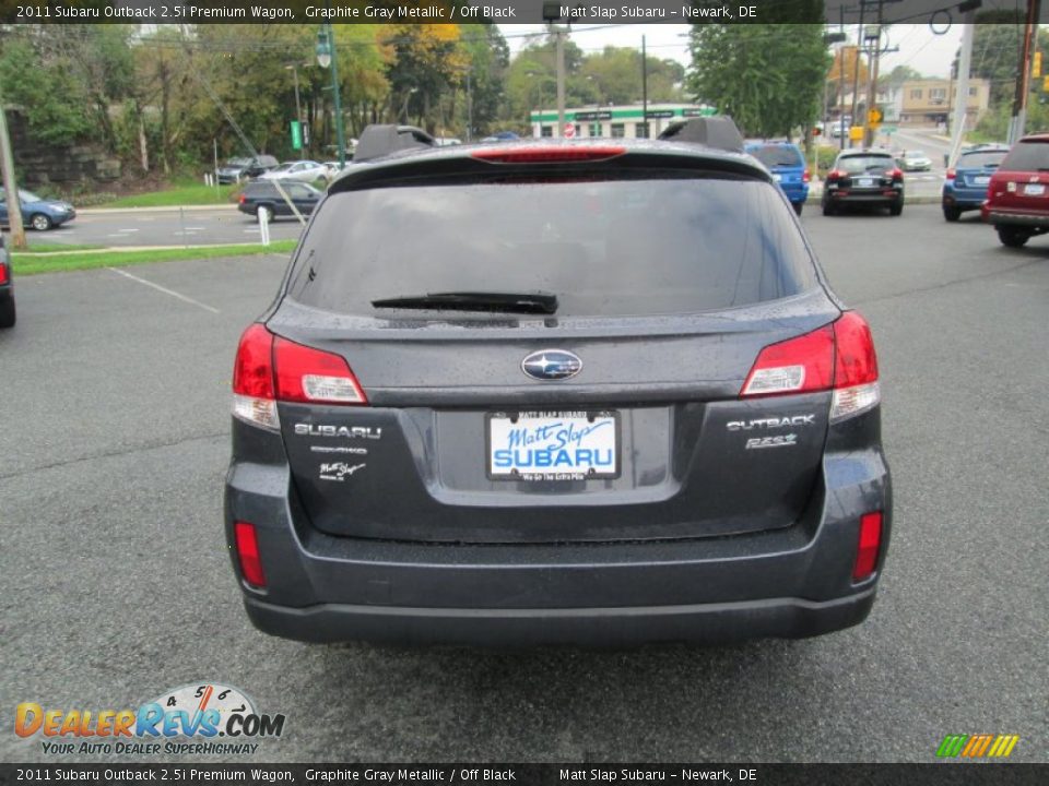 2011 Subaru Outback 2.5i Premium Wagon Graphite Gray Metallic / Off Black Photo #7