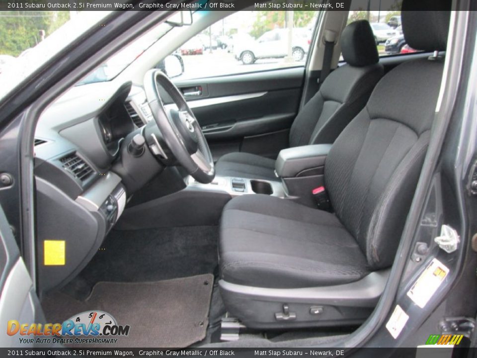 2011 Subaru Outback 2.5i Premium Wagon Graphite Gray Metallic / Off Black Photo #11