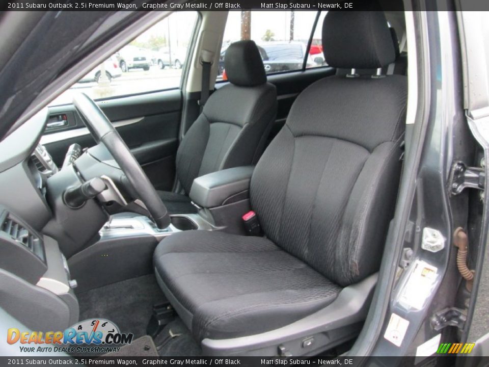 2011 Subaru Outback 2.5i Premium Wagon Graphite Gray Metallic / Off Black Photo #14