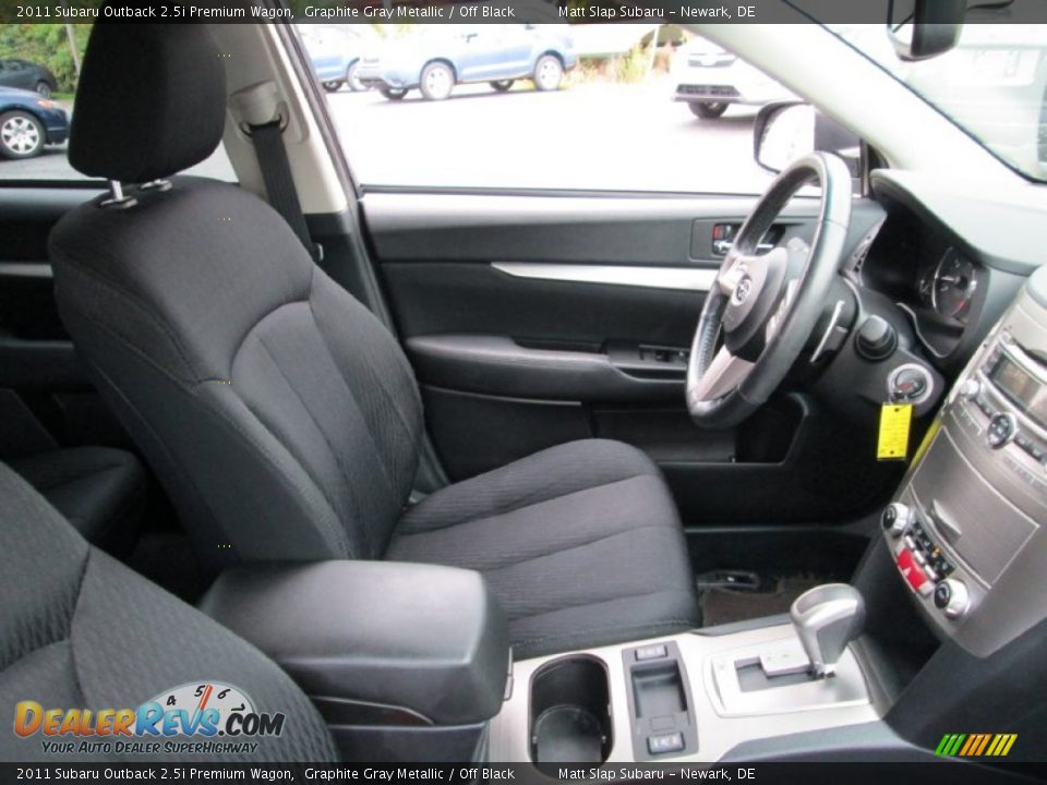 2011 Subaru Outback 2.5i Premium Wagon Graphite Gray Metallic / Off Black Photo #15