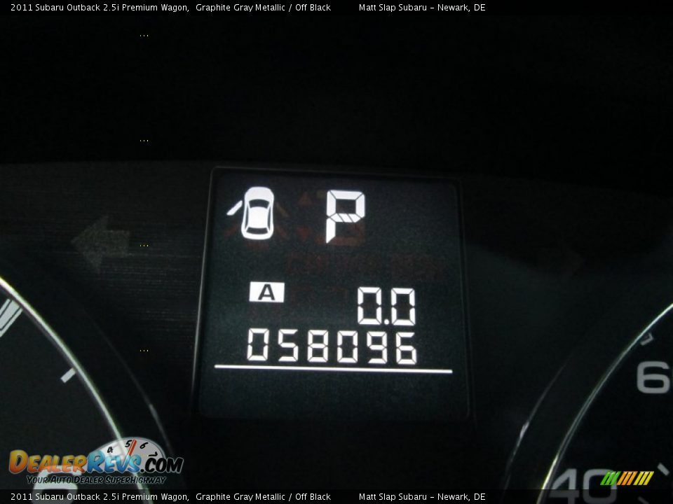 2011 Subaru Outback 2.5i Premium Wagon Graphite Gray Metallic / Off Black Photo #27