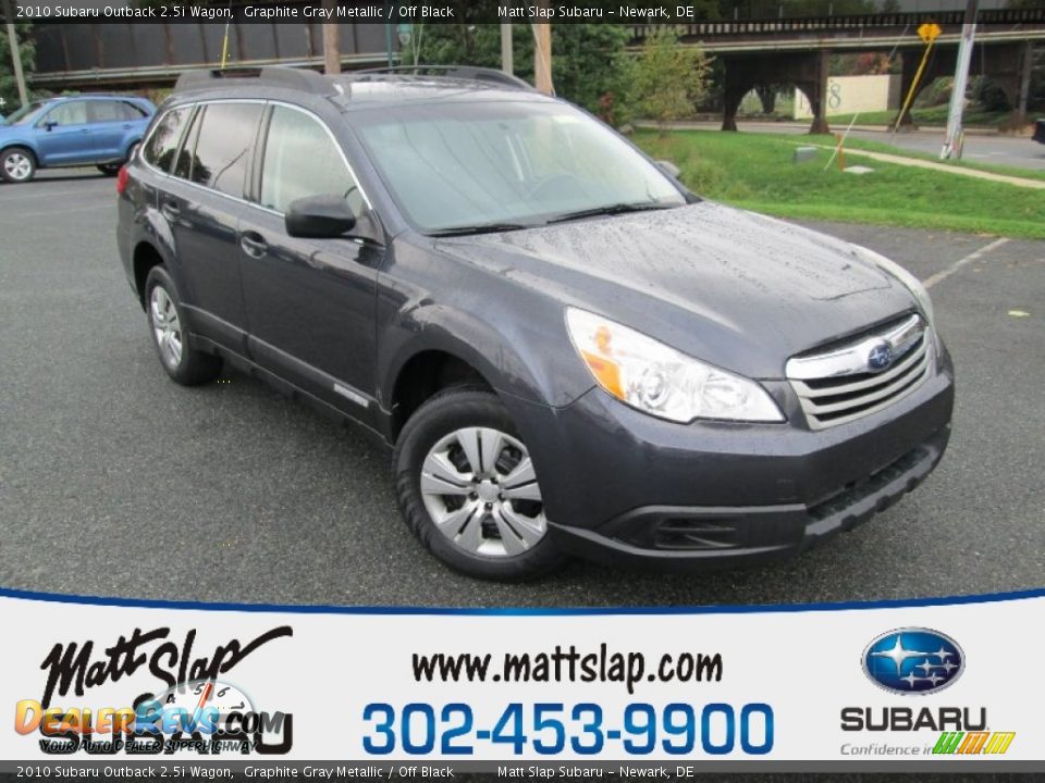 2010 Subaru Outback 2.5i Wagon Graphite Gray Metallic / Off Black Photo #1