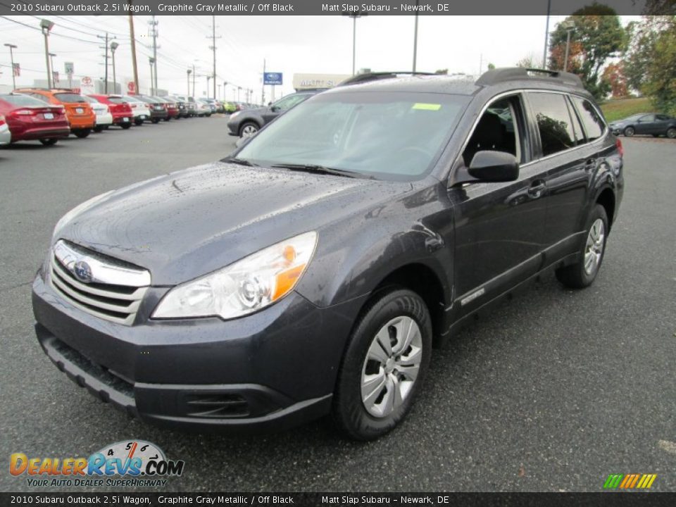 2010 Subaru Outback 2.5i Wagon Graphite Gray Metallic / Off Black Photo #2