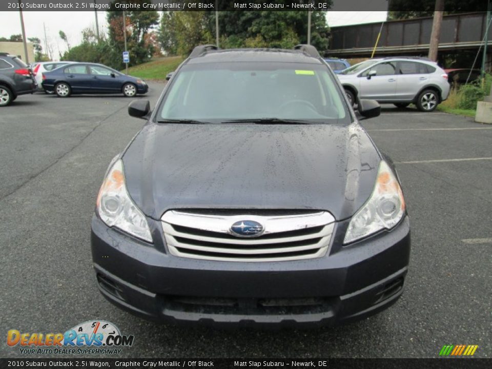 2010 Subaru Outback 2.5i Wagon Graphite Gray Metallic / Off Black Photo #3
