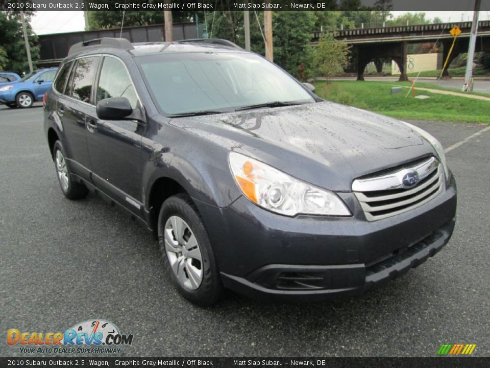 2010 Subaru Outback 2.5i Wagon Graphite Gray Metallic / Off Black Photo #4