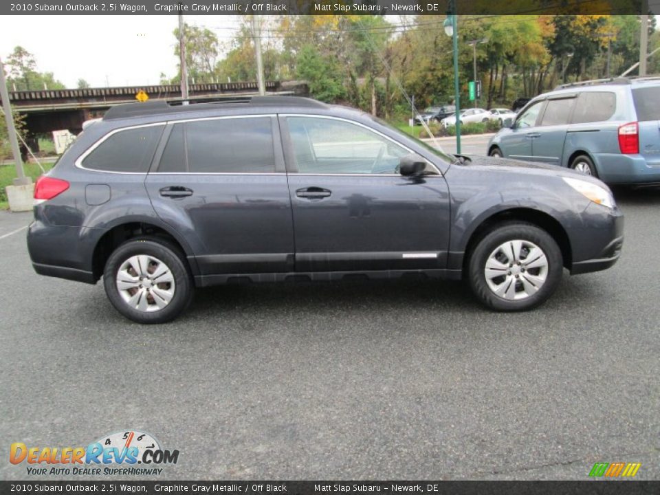 2010 Subaru Outback 2.5i Wagon Graphite Gray Metallic / Off Black Photo #5
