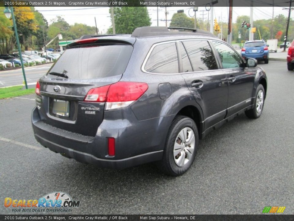 2010 Subaru Outback 2.5i Wagon Graphite Gray Metallic / Off Black Photo #6