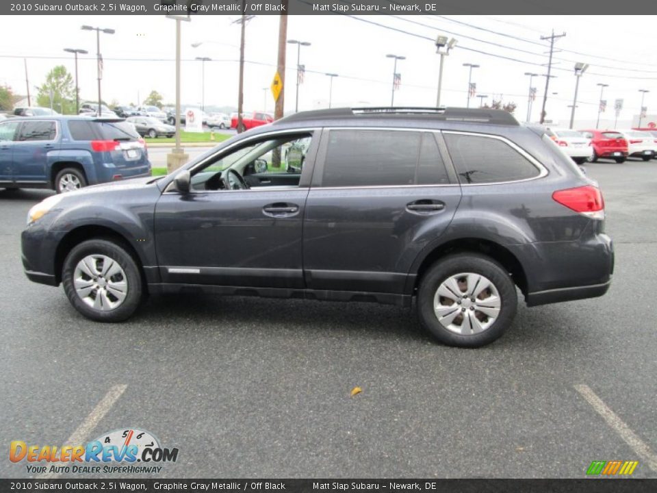2010 Subaru Outback 2.5i Wagon Graphite Gray Metallic / Off Black Photo #9