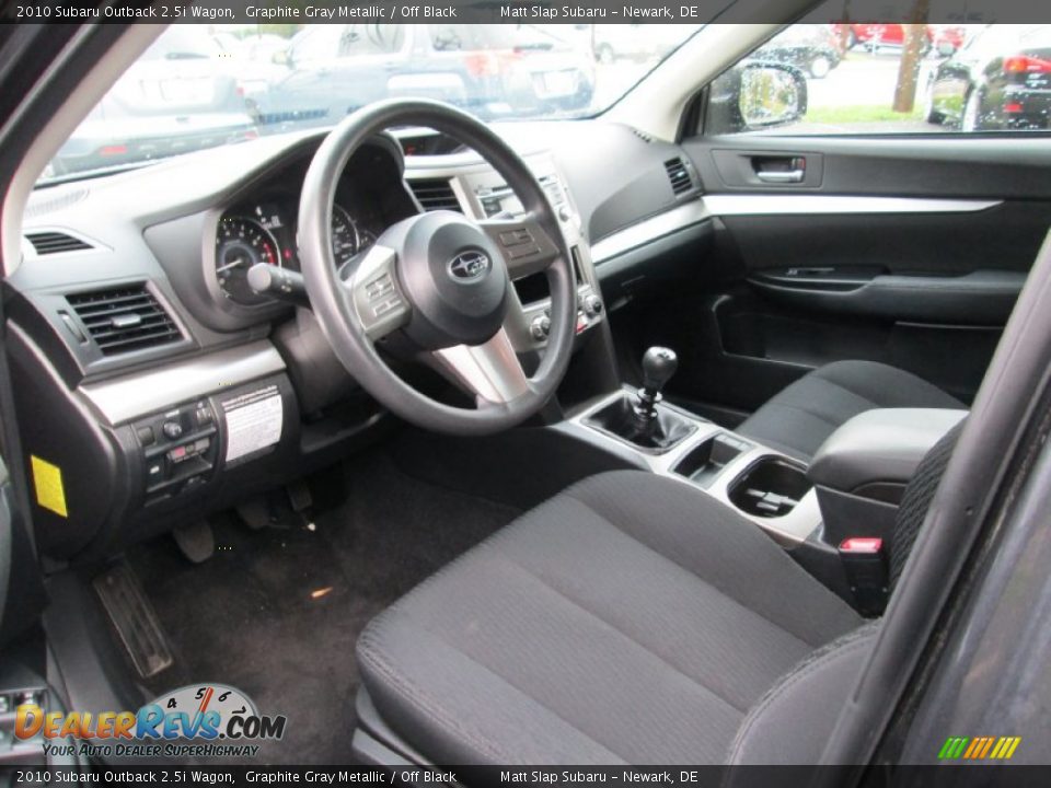 2010 Subaru Outback 2.5i Wagon Graphite Gray Metallic / Off Black Photo #10