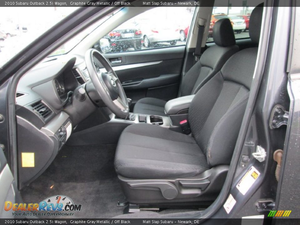 2010 Subaru Outback 2.5i Wagon Graphite Gray Metallic / Off Black Photo #11