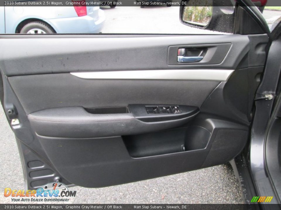 2010 Subaru Outback 2.5i Wagon Graphite Gray Metallic / Off Black Photo #12