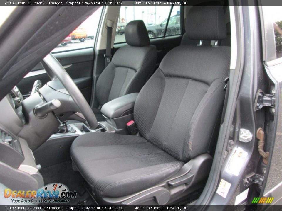 2010 Subaru Outback 2.5i Wagon Graphite Gray Metallic / Off Black Photo #14