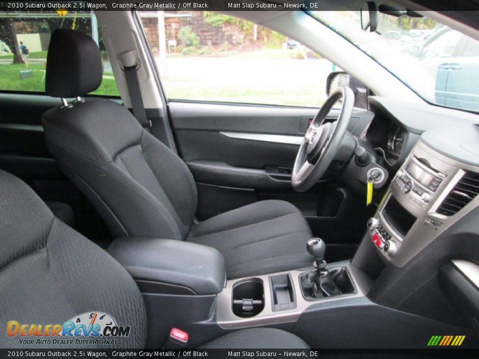 2010 Subaru Outback 2.5i Wagon Graphite Gray Metallic / Off Black Photo #15