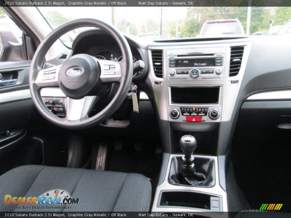 2010 Subaru Outback 2.5i Wagon Graphite Gray Metallic / Off Black Photo #16