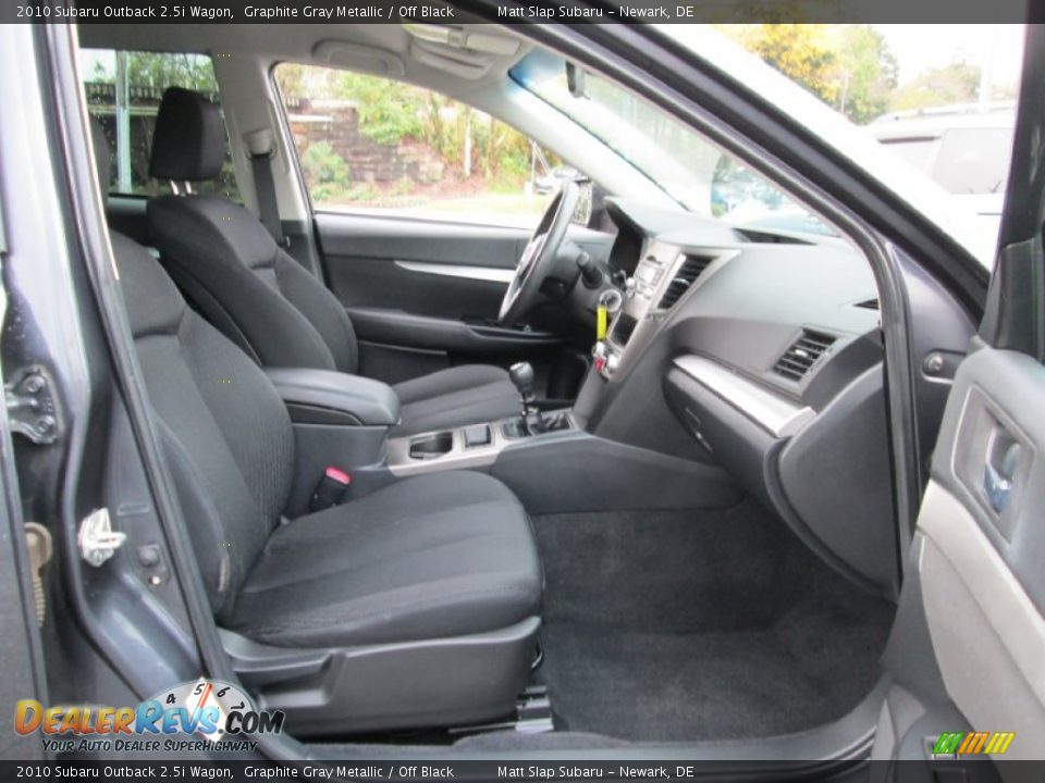 2010 Subaru Outback 2.5i Wagon Graphite Gray Metallic / Off Black Photo #17