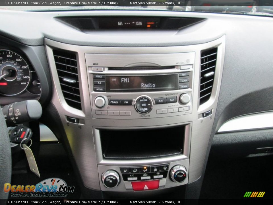 2010 Subaru Outback 2.5i Wagon Graphite Gray Metallic / Off Black Photo #24