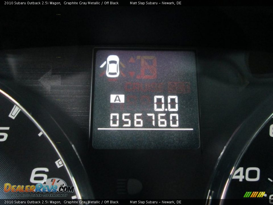 2010 Subaru Outback 2.5i Wagon Graphite Gray Metallic / Off Black Photo #27