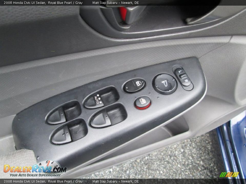 2008 Honda Civic LX Sedan Royal Blue Pearl / Gray Photo #13