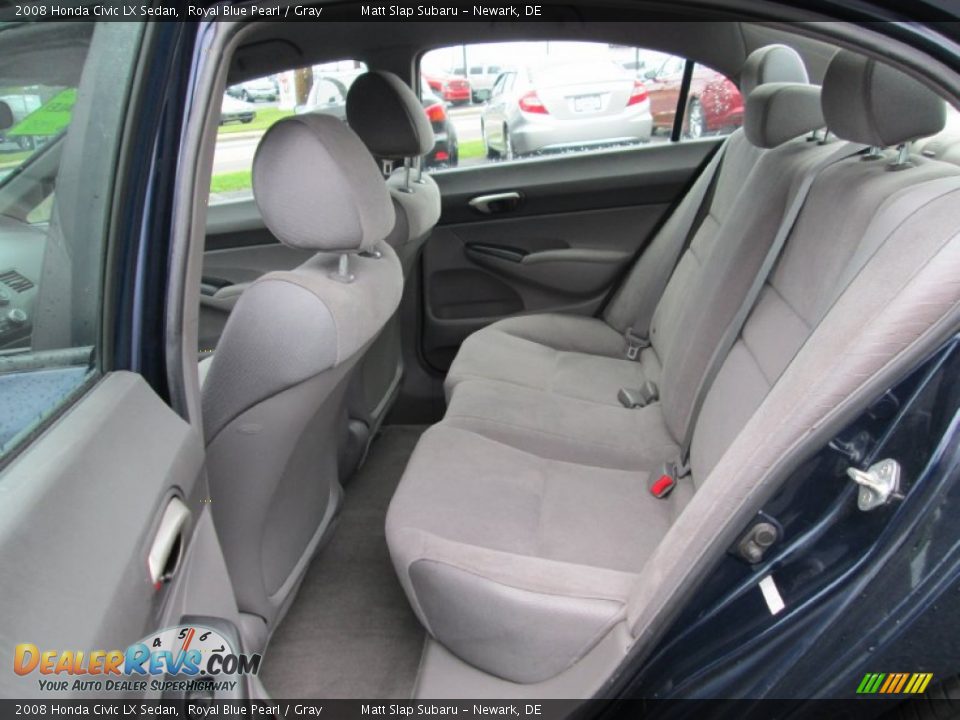 2008 Honda Civic LX Sedan Royal Blue Pearl / Gray Photo #20