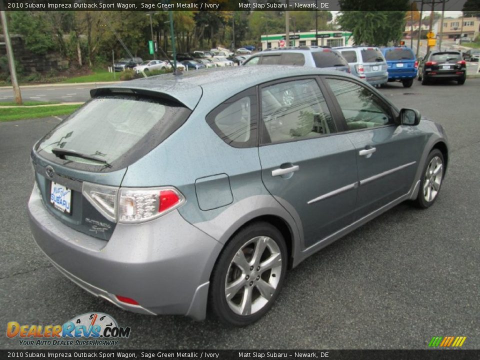2010 Subaru Impreza Outback Sport Wagon Sage Green Metallic / Ivory Photo #6