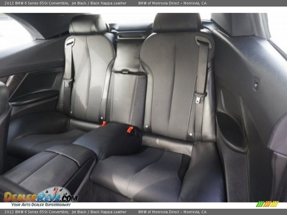 Rear Seat of 2012 BMW 6 Series 650i Convertible Photo #14