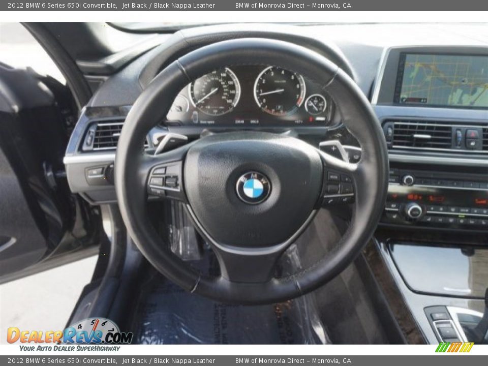 2012 BMW 6 Series 650i Convertible Steering Wheel Photo #25