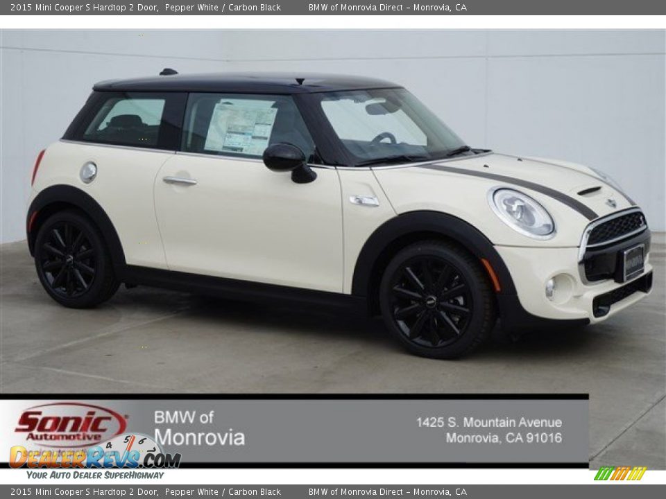 2015 Mini Cooper S Hardtop 2 Door Pepper White / Carbon Black Photo #1