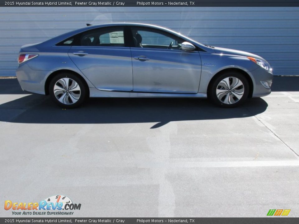 2015 Hyundai Sonata Hybrid Limited Pewter Gray Metallic / Gray Photo #3