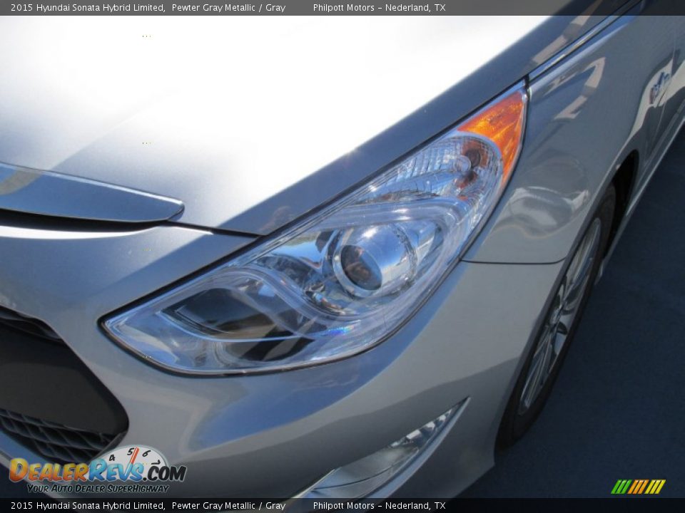 2015 Hyundai Sonata Hybrid Limited Pewter Gray Metallic / Gray Photo #9