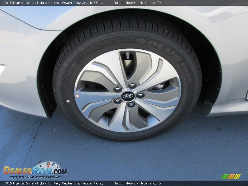 2015 Hyundai Sonata Hybrid Limited Pewter Gray Metallic / Gray Photo #11