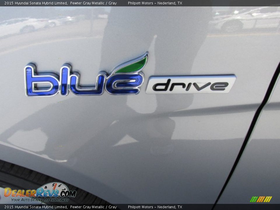 2015 Hyundai Sonata Hybrid Limited Pewter Gray Metallic / Gray Photo #12
