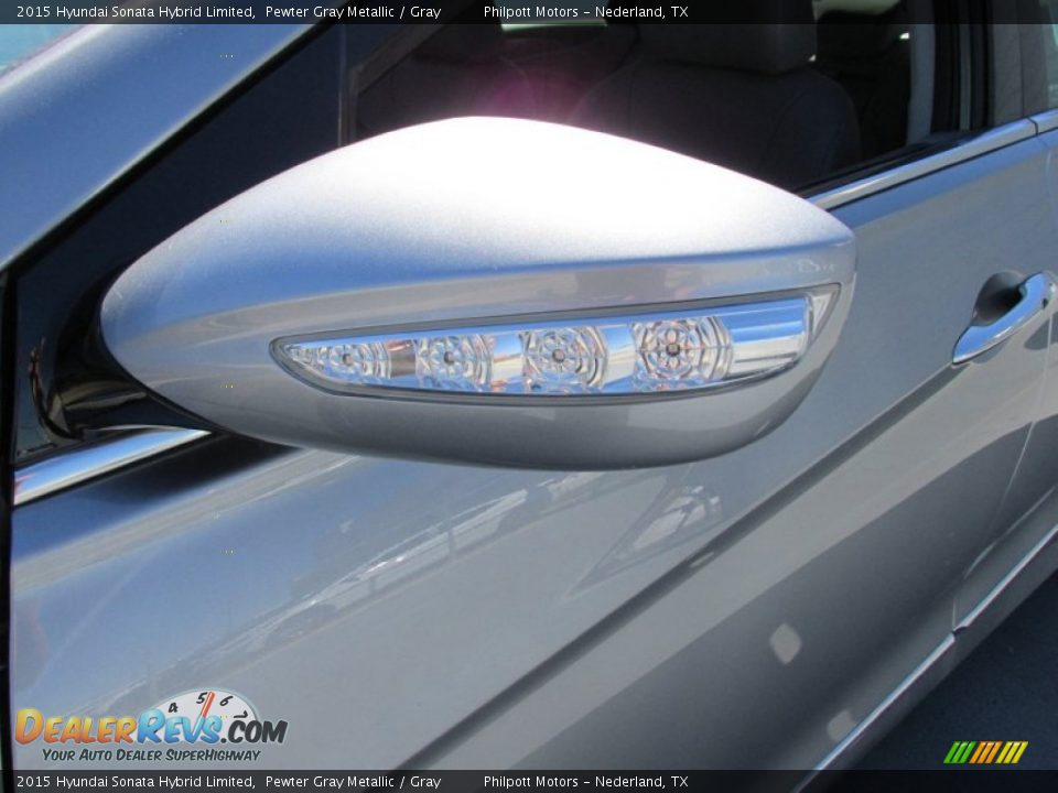 2015 Hyundai Sonata Hybrid Limited Pewter Gray Metallic / Gray Photo #13